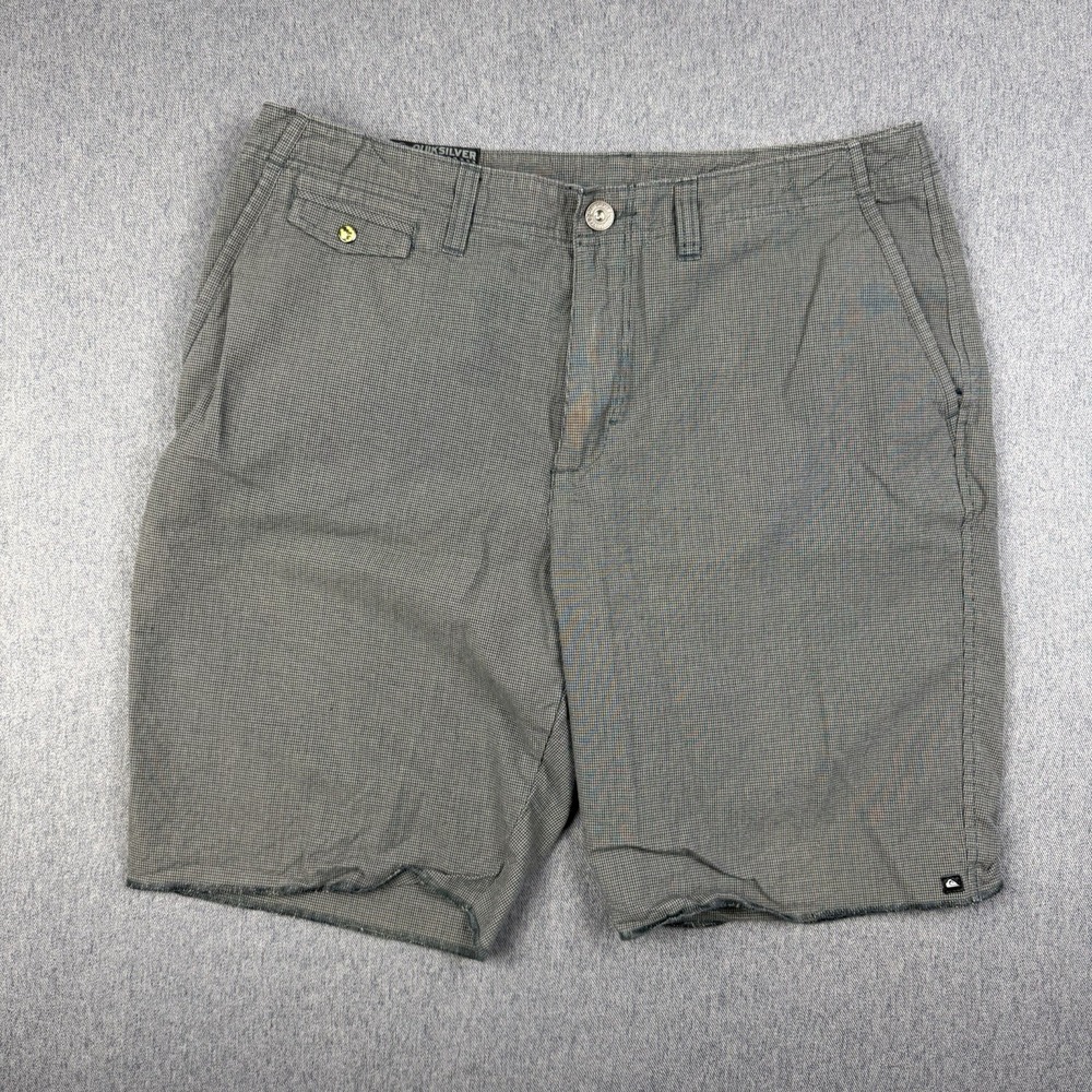 Quiksilver Mens Gray Houndstooth Shorts Size 34 Casual Athletic F104013